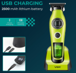 VGR 880T Professional Hair Trimmer (Green) - Image 3