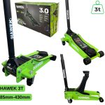 Нископрофилен Крик HAWEK HW-1188 GREEN с 2 Помпи 3 тона 85-430мм